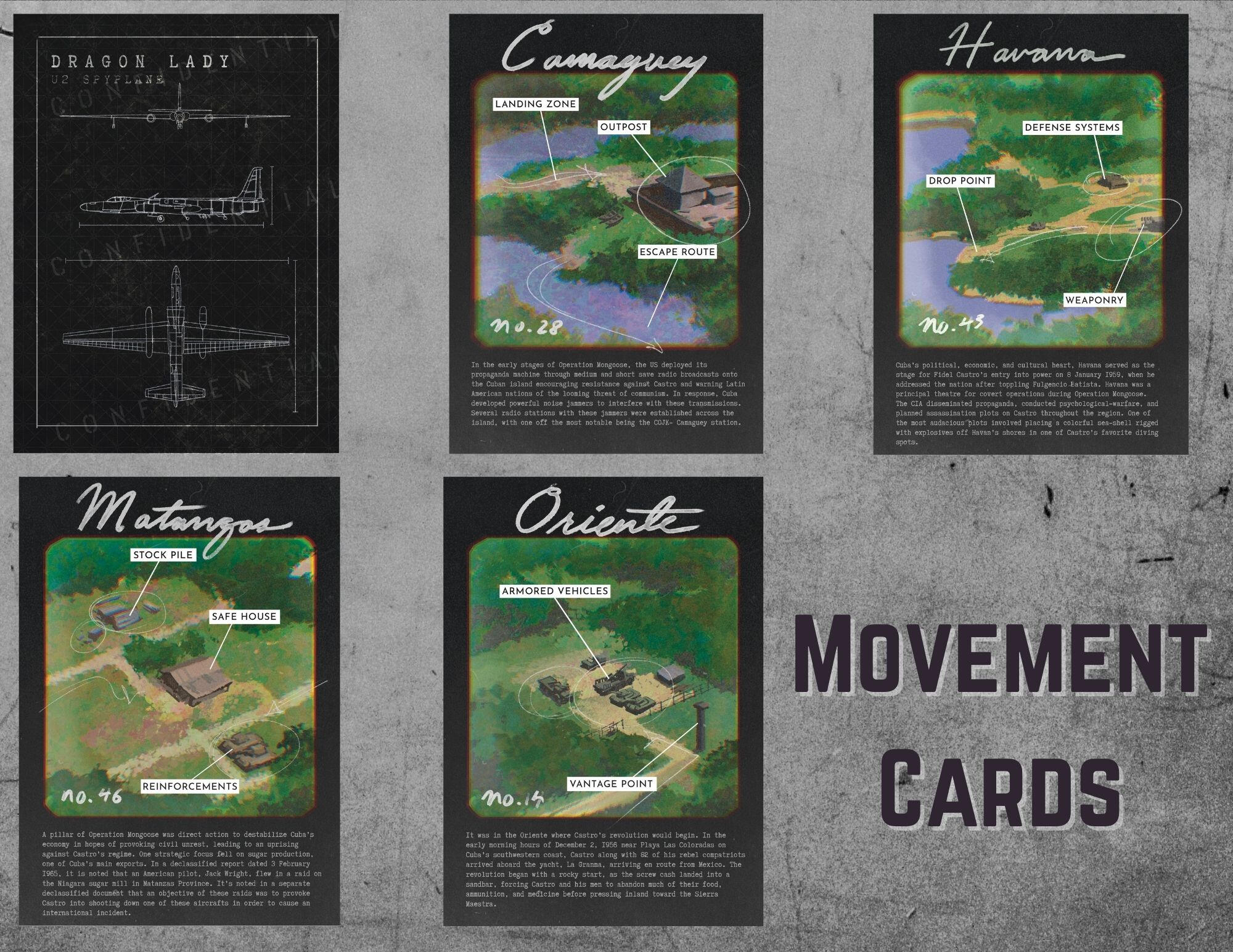The game board for CATASTROPHE: Operation Mongoose